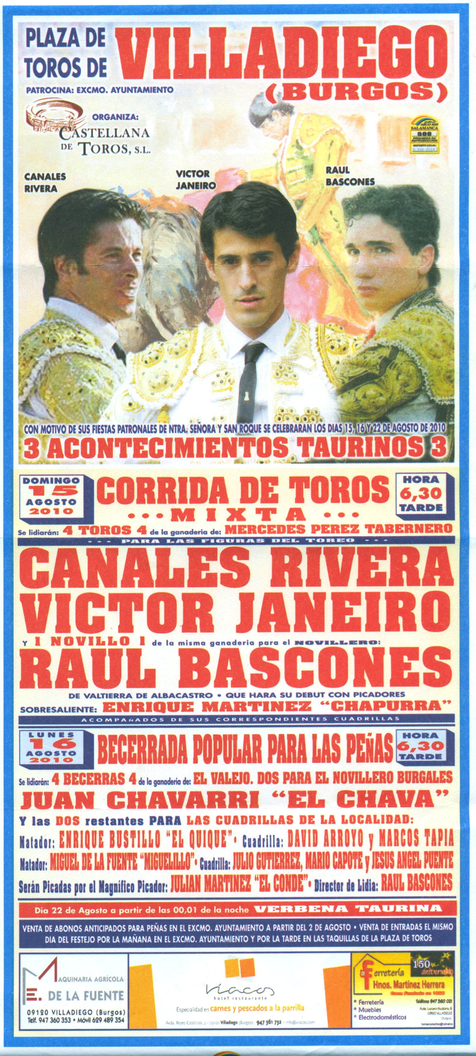 Carte toros 2010